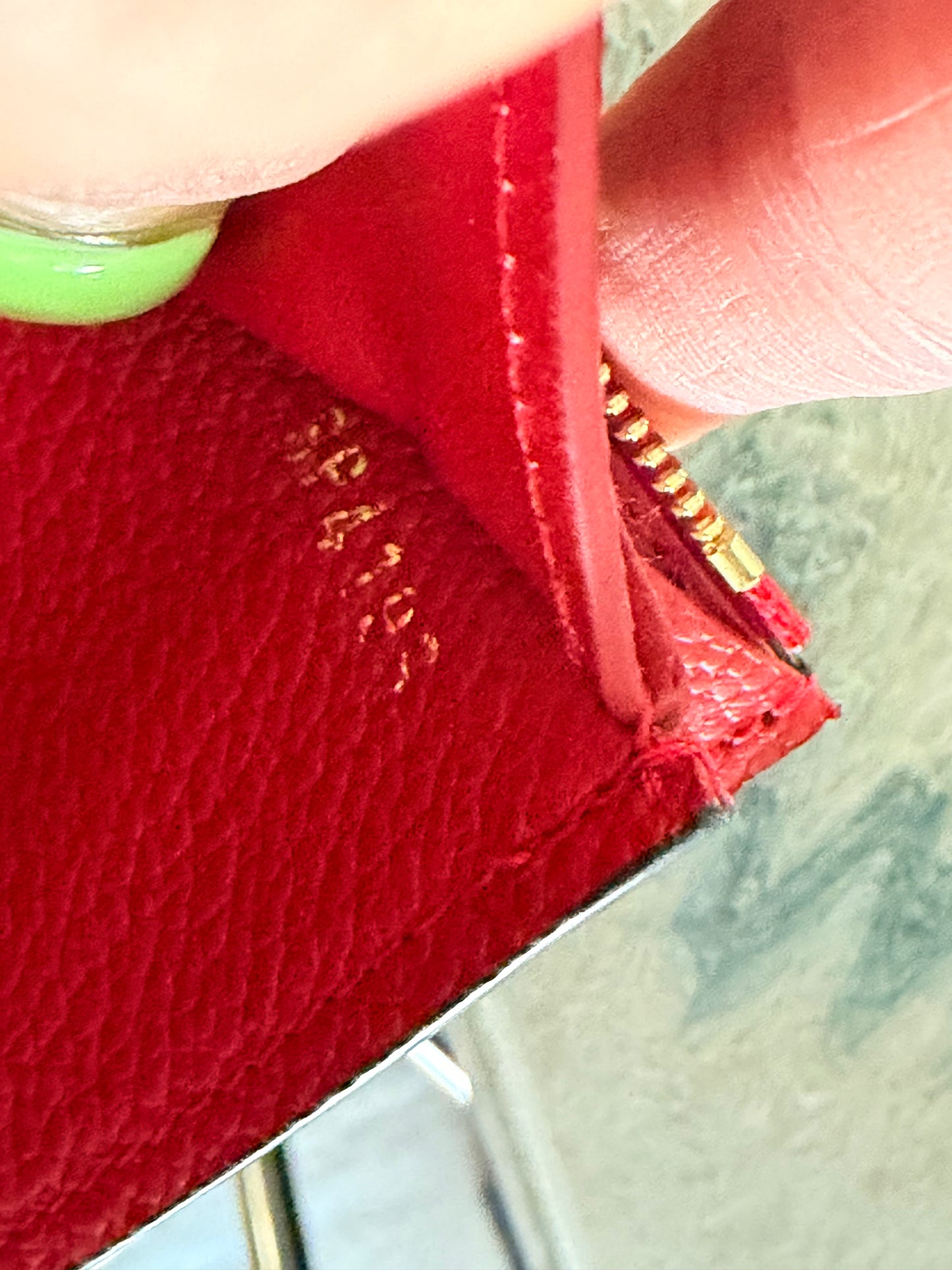 Louis Vuitton Monogram Canvas & Red Leather Pallas Wallet