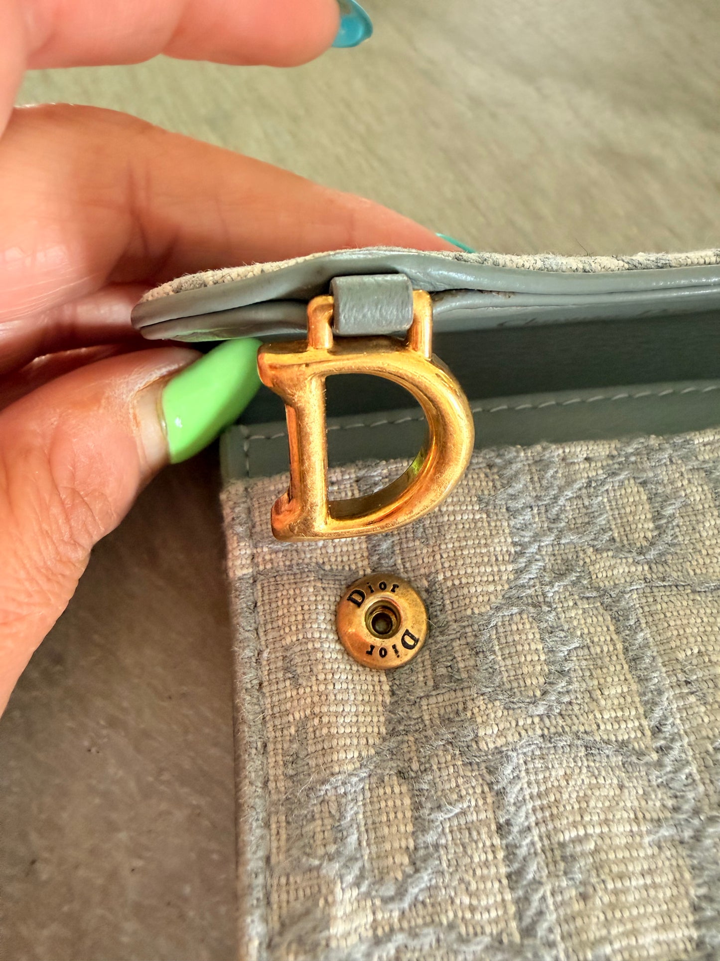 Christian Dior Oblique Canvas Saddle Card Holder Wallet