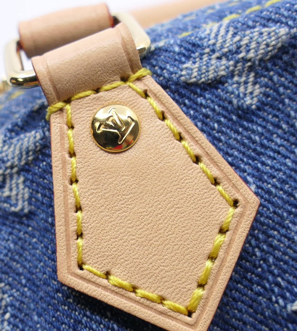 Louis Vuitton Nano Speedy in Denim Remix