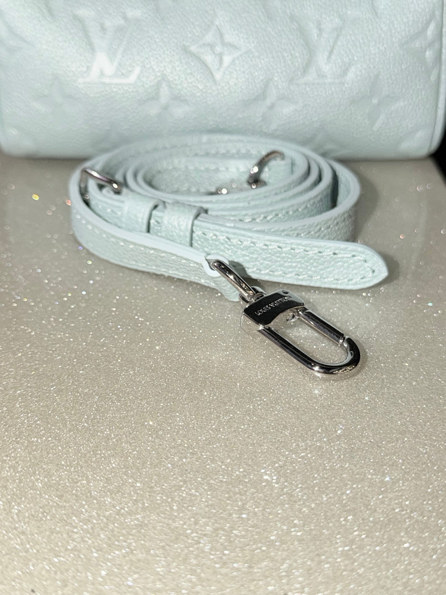 Louis Vuitton Empreinte Monogram Nano Speedy Pearly Lagoon Turquoise