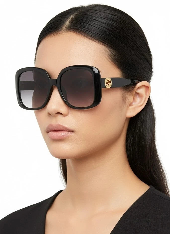 Gucci Oversized Black Gradient Sunglasses