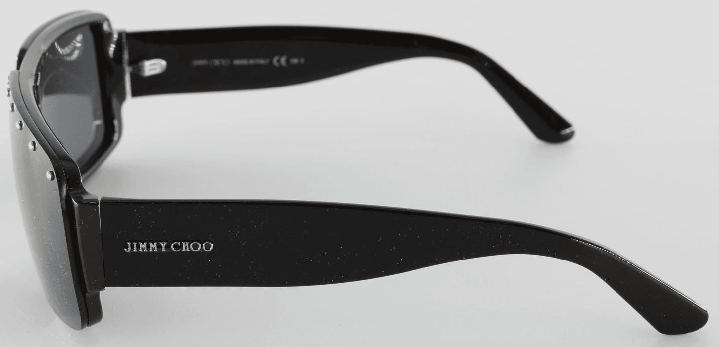 Jimmy Choo Morris/S Black Shield Sunglasses – Studded Frame