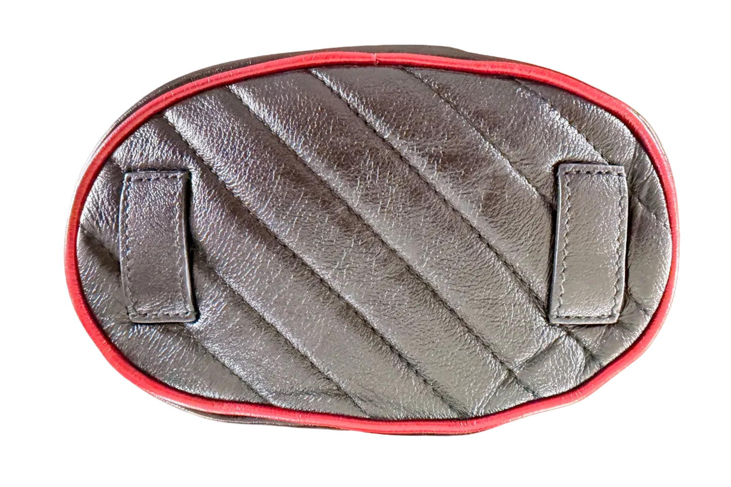 Gucci Black Matelassé Leather GG Marmont Belt Bag