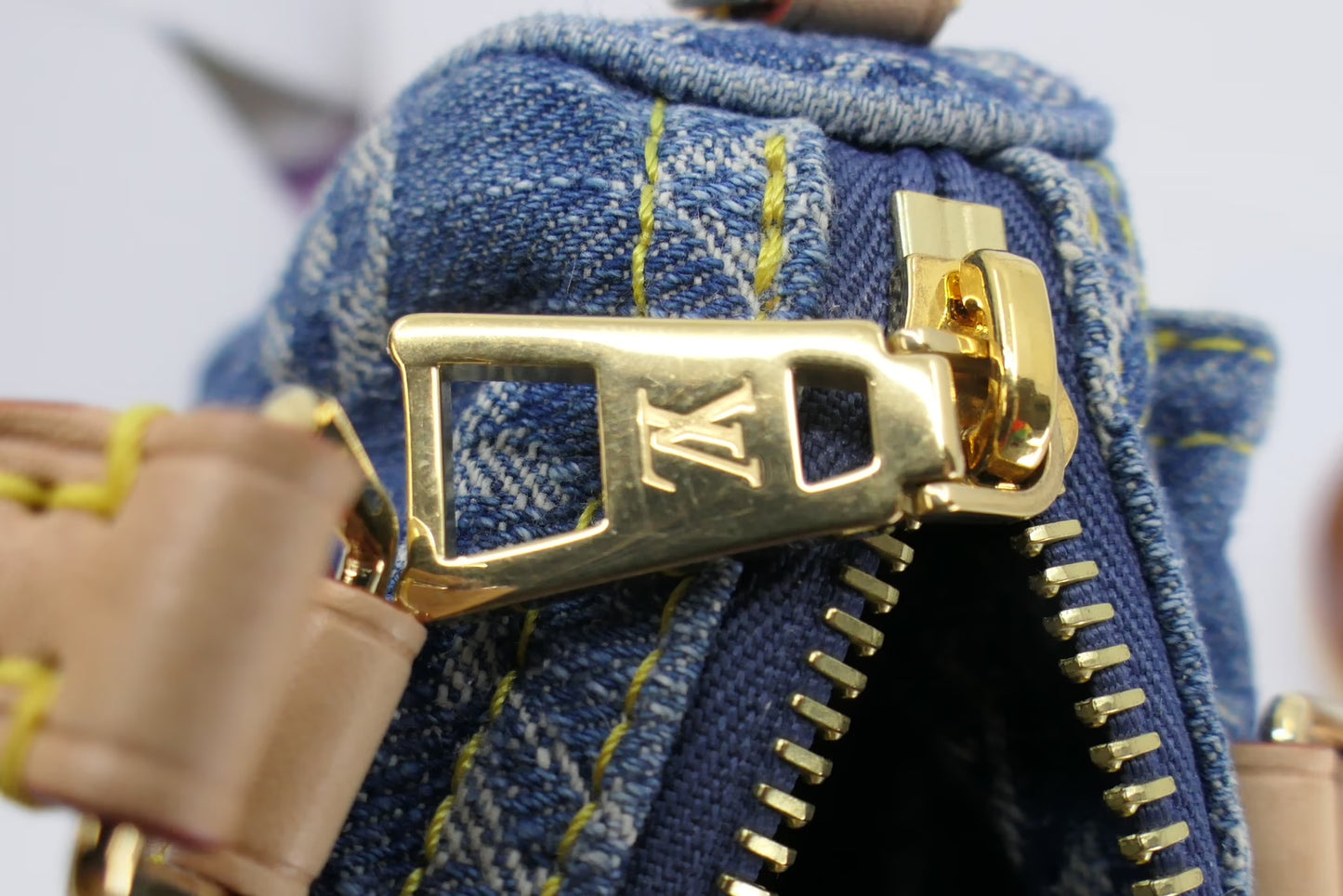 Louis Vuitton Nano Speedy in Denim Remix
