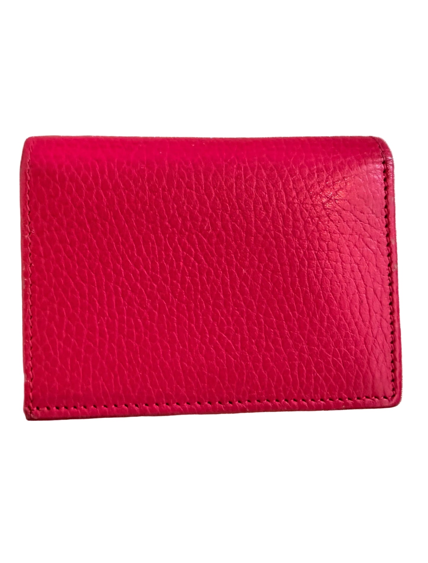 Gucci Pink GG Marmont Leather Wallet w/ Coin Pocket