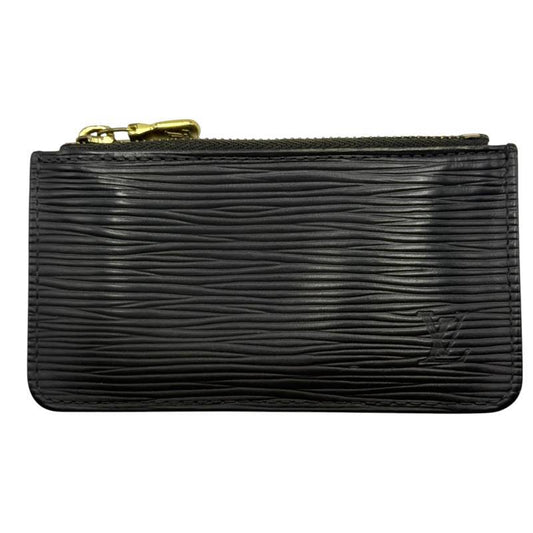 Louis Vuitton Black Epi Leather Key Pouch (Cles)