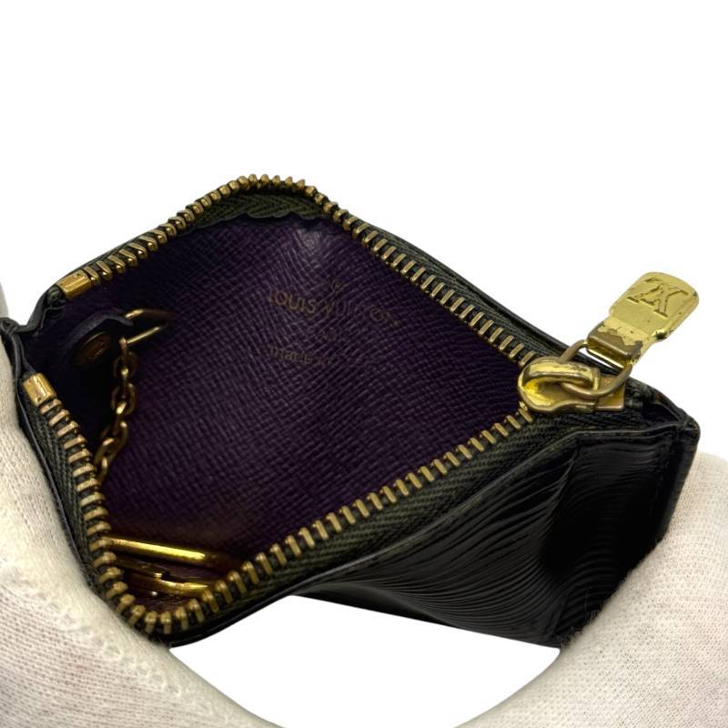 Louis Vuitton Black Epi Leather Key Pouch (Cles)