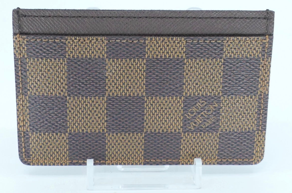 Louis Vuitton Card Holder in Ebene Damier Canvas