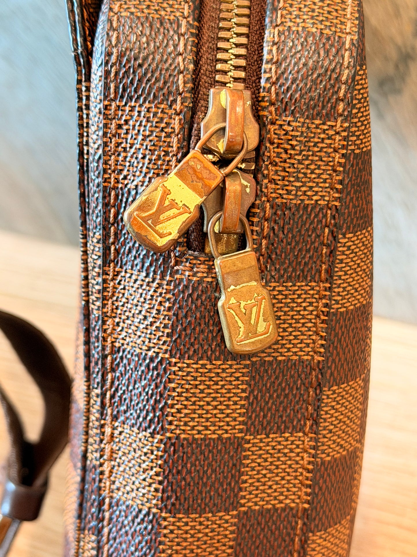 Louis Vuitton Geronimos Damier Ebene Cross Body / Belt Bag / Waist Bag