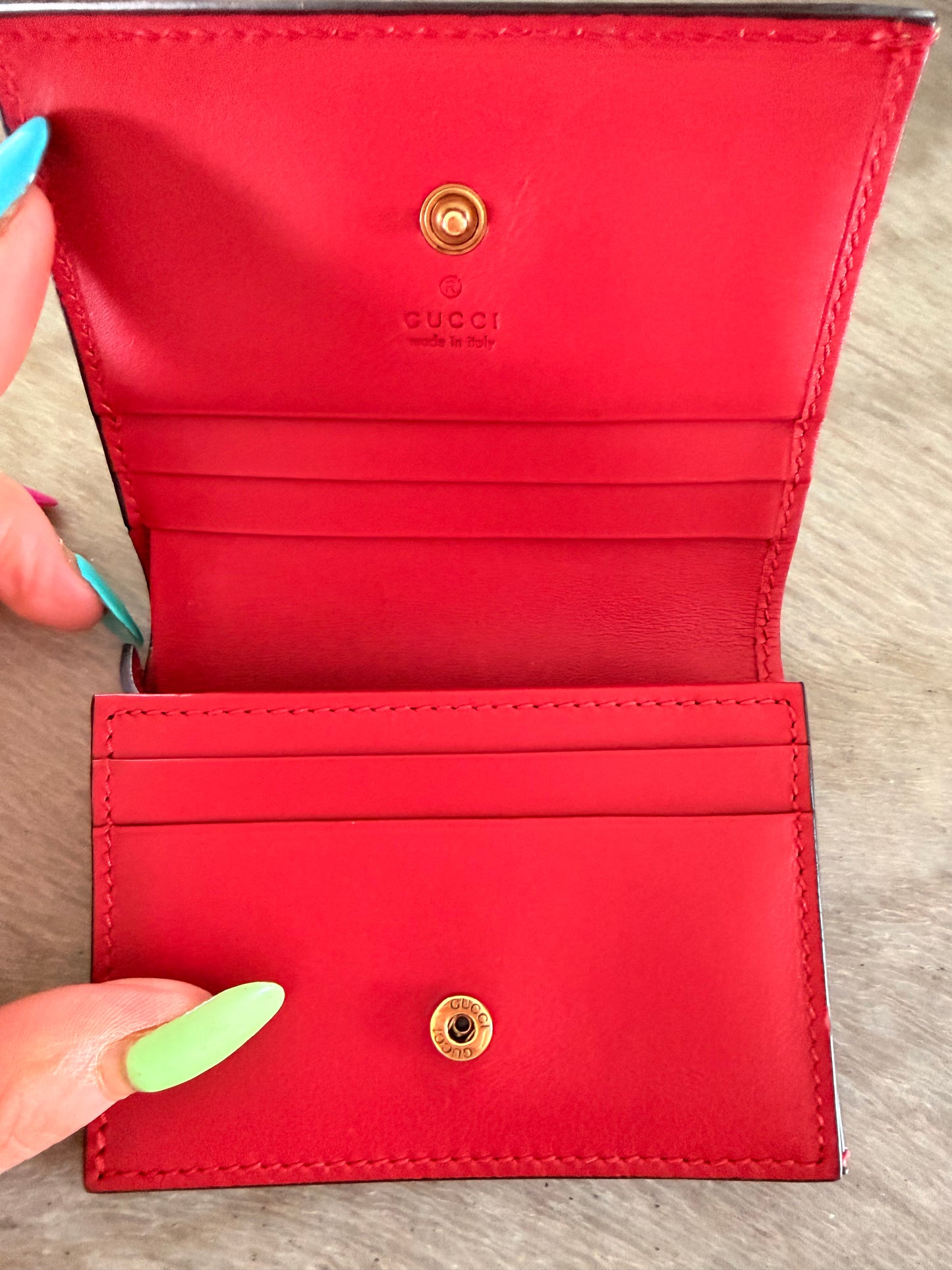 Gucci GG Supreme Cherry Continental Wallet