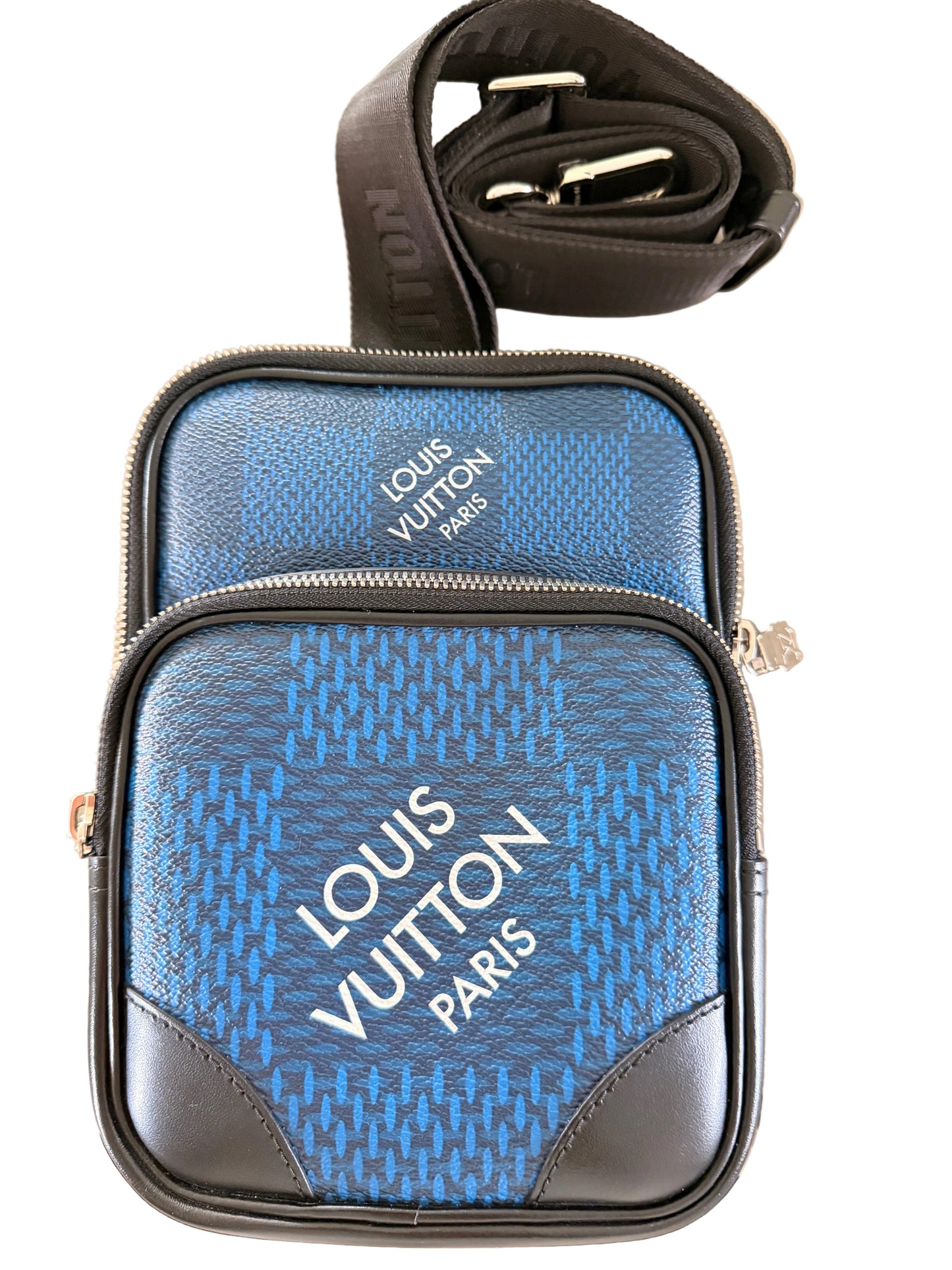 Brand New! Louis Vuitton Damier Graphite Blue Avenue Sling Bag