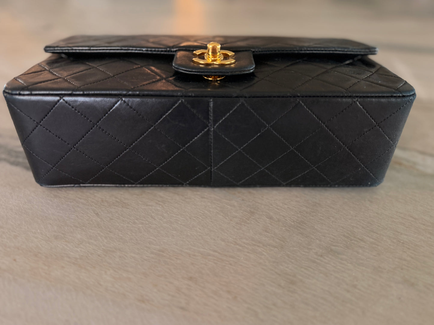 VINTAGE Chanel Black Classic Flap Bag w/wallet