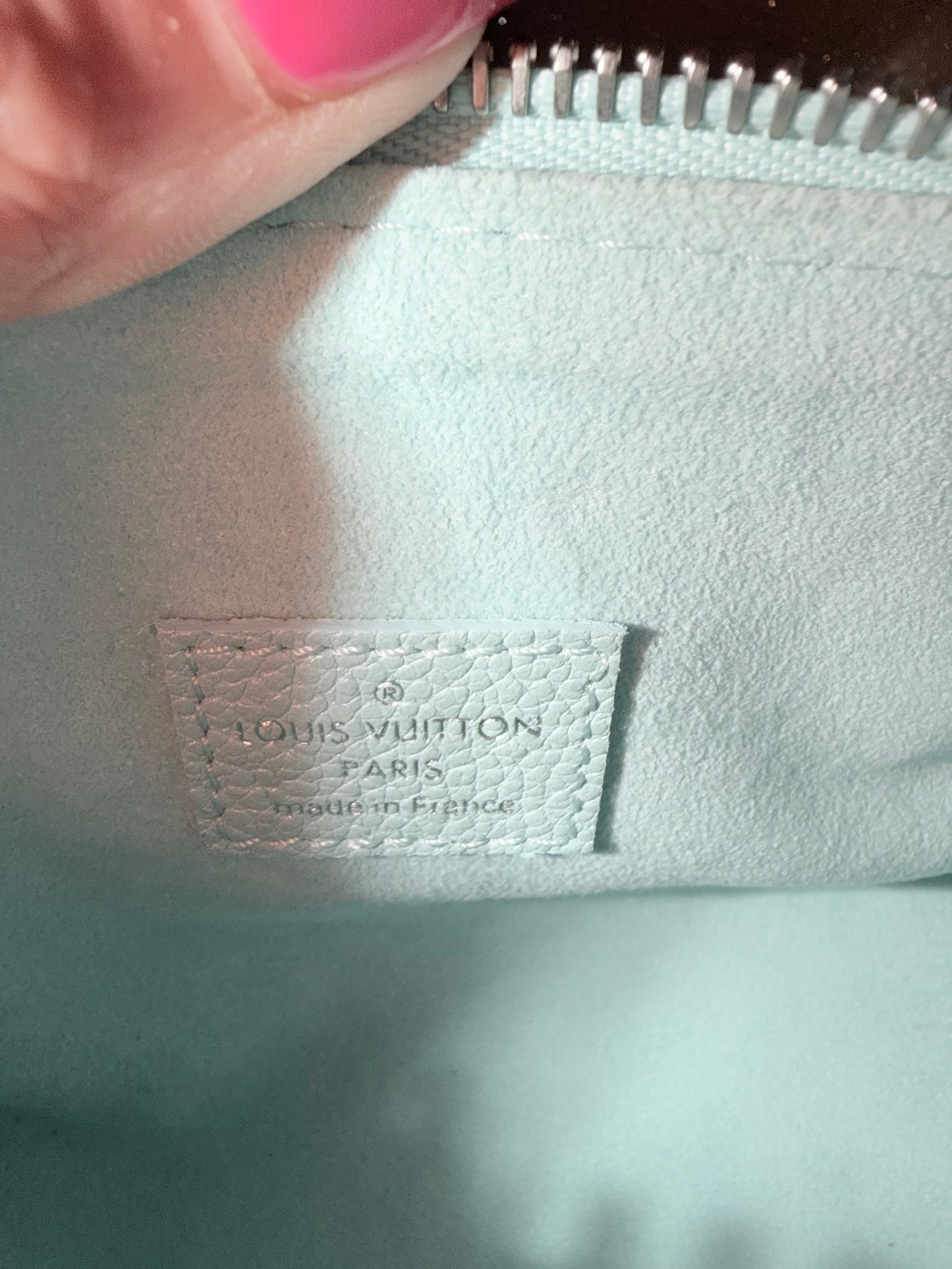 Louis Vuitton Empreinte Monogram Nano Speedy Pearly Lagoon Turquoise