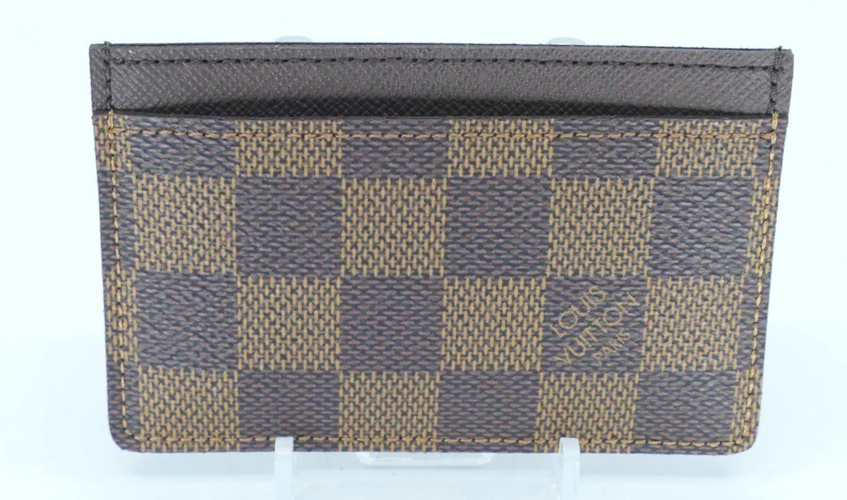 Louis Vuitton Card Holder in Ebene Damier Canvas
