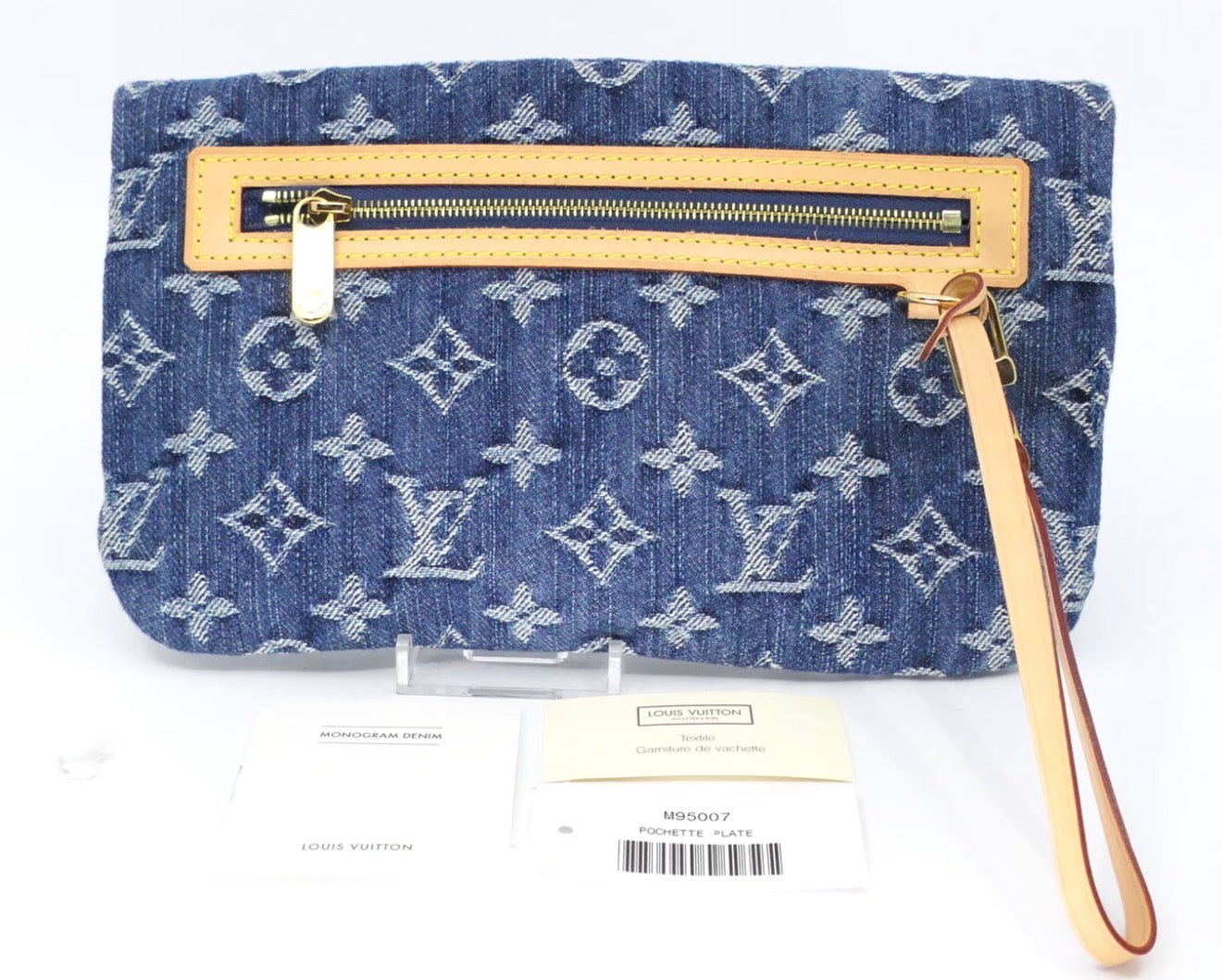 Louis Vuitton Pochette Plate Clutch n Denim
