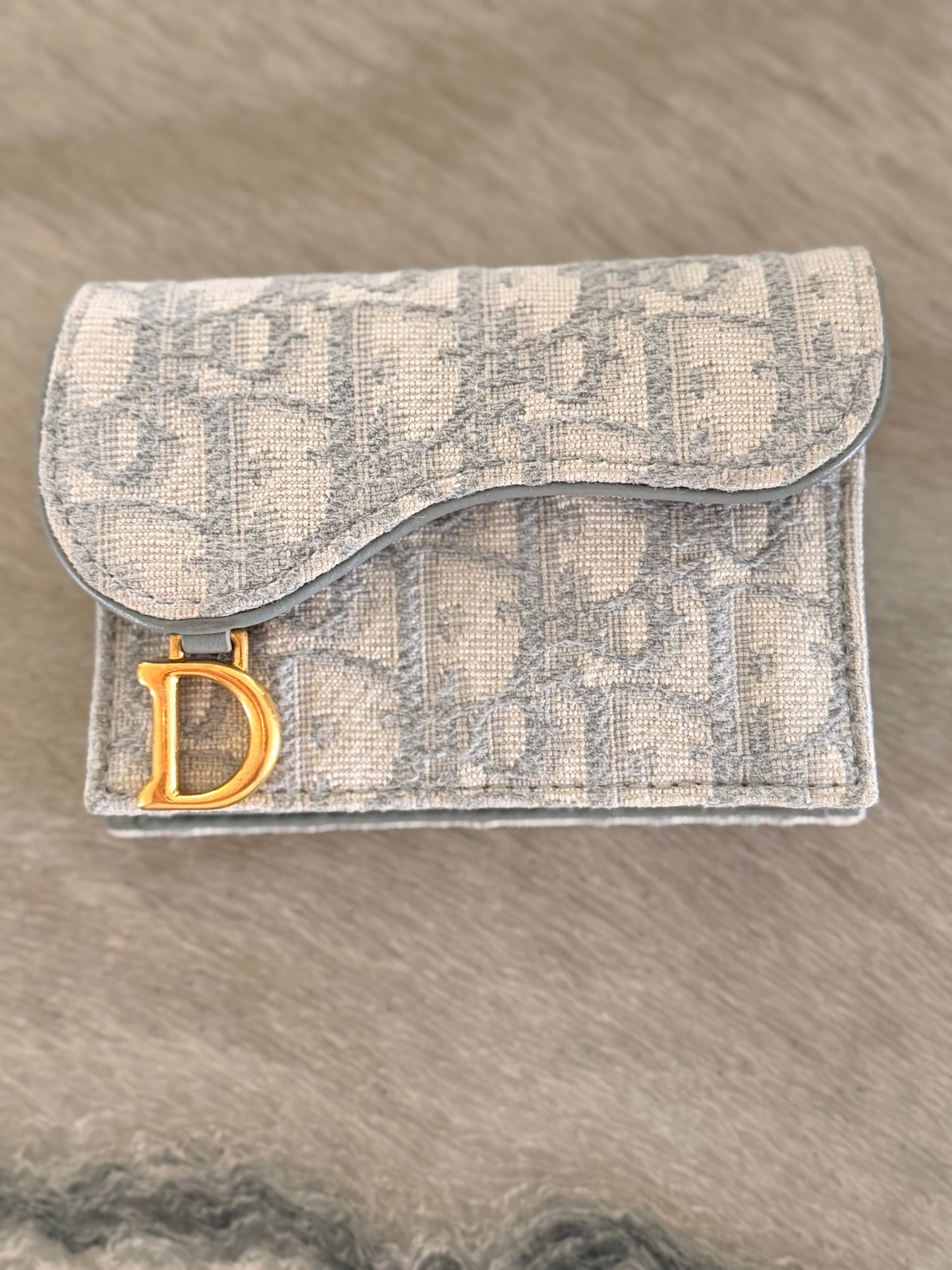 Christian Dior Oblique Canvas Saddle Card Holder Wallet