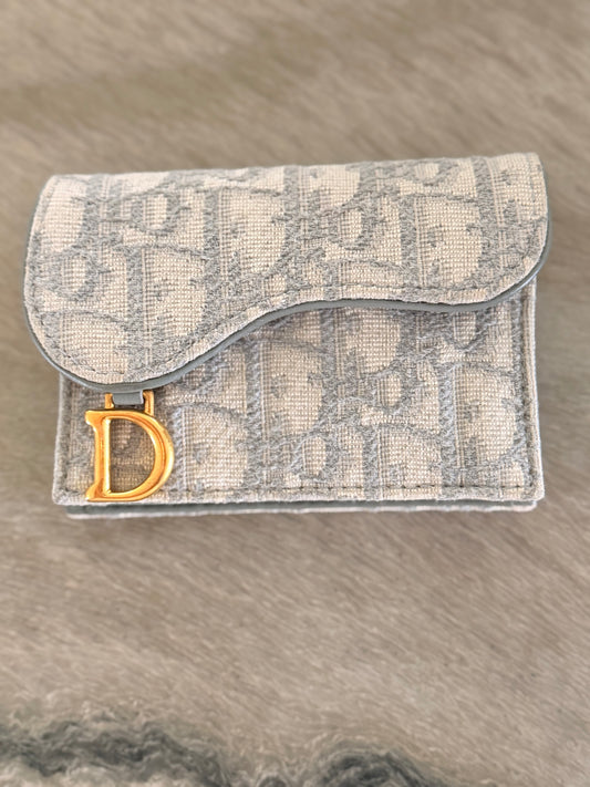 Christian Dior Oblique Canvas Saddle Card Holder Wallet