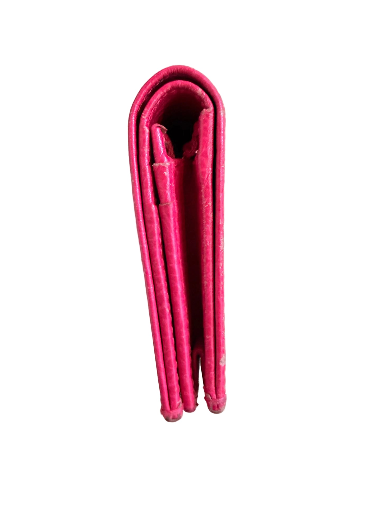 Gucci Pink GG Marmont Leather Wallet w/ Coin Pocket