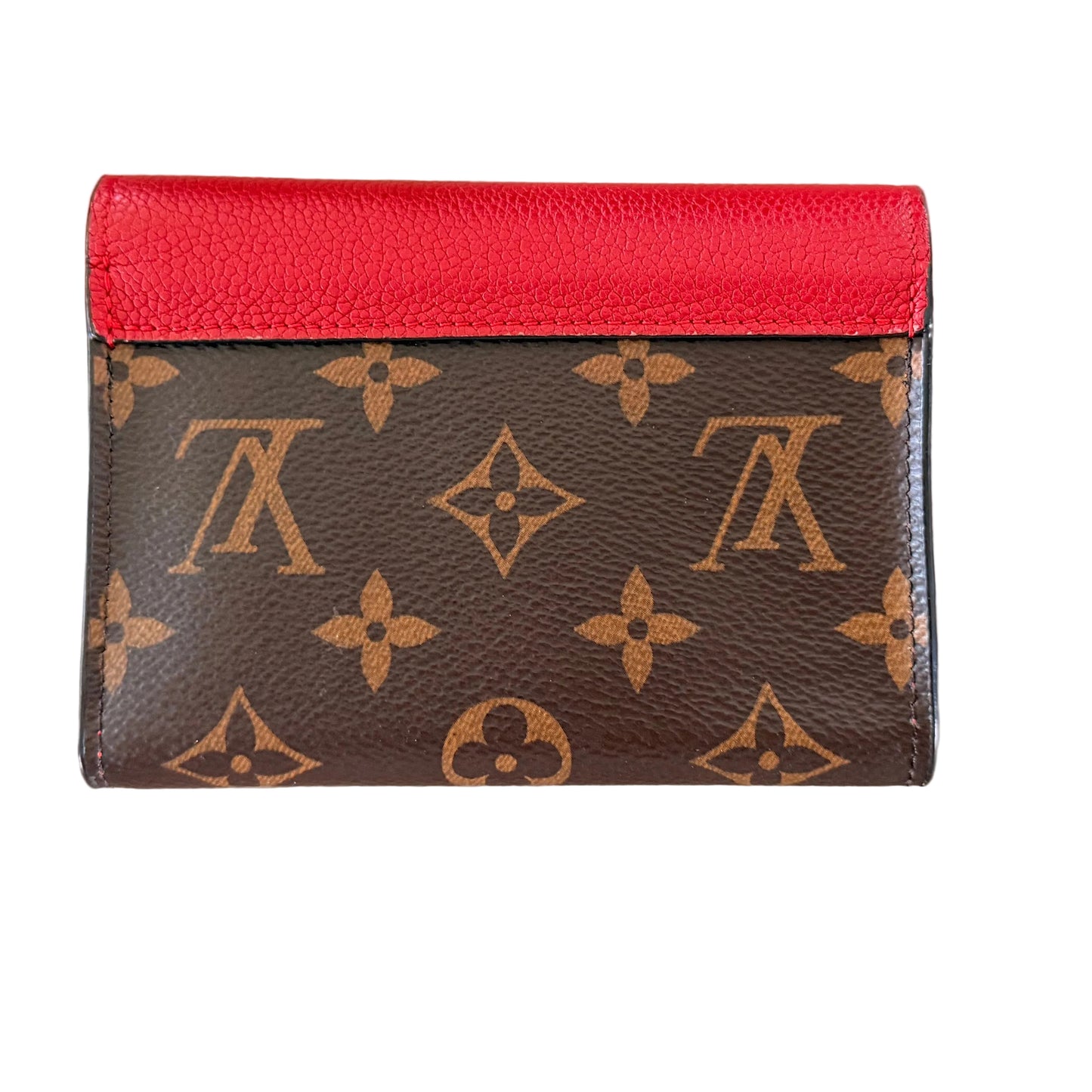 Louis Vuitton Monogram Canvas & Red Leather Pallas Wallet