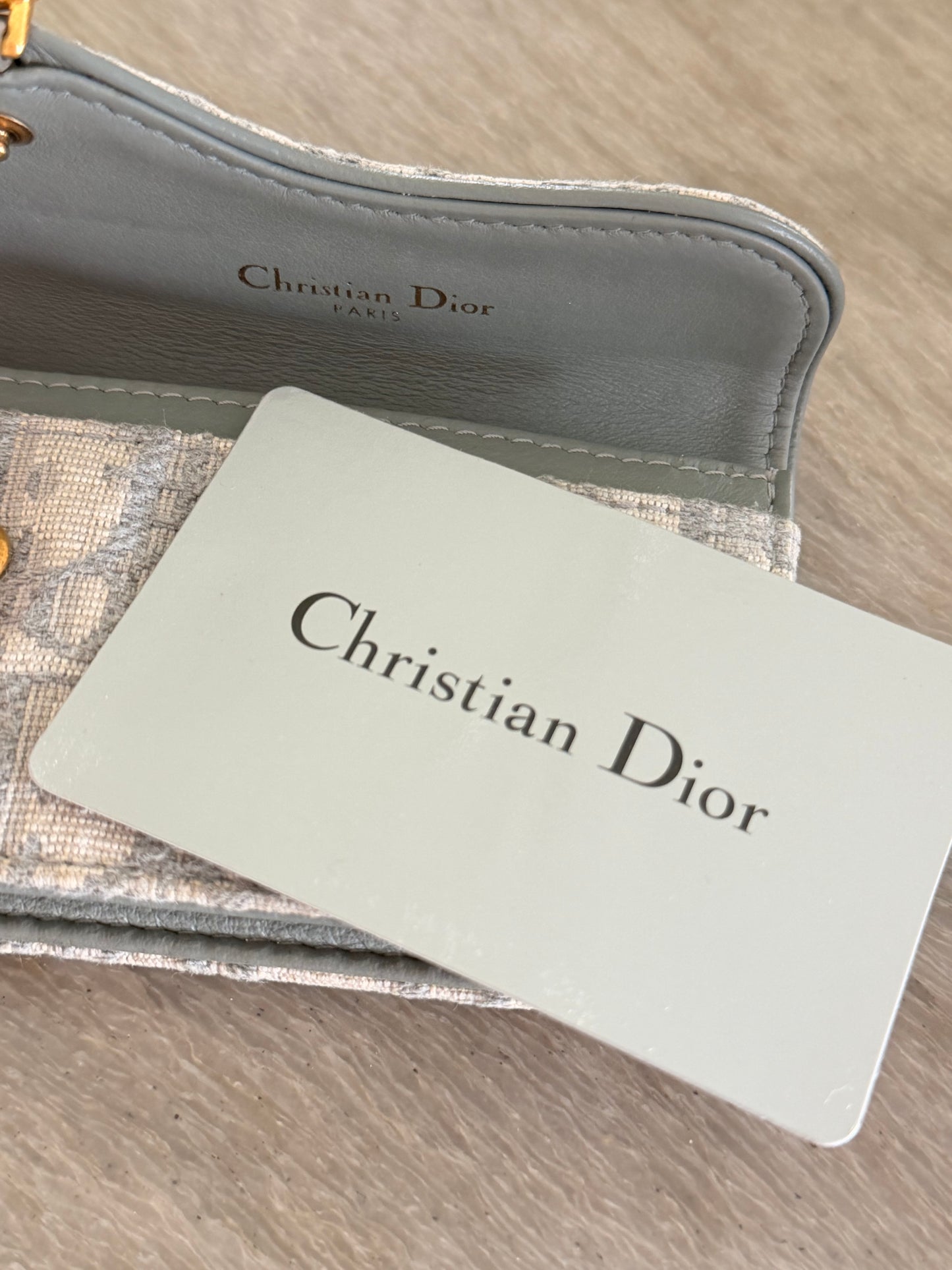 Christian Dior Oblique Canvas Saddle Card Holder Wallet