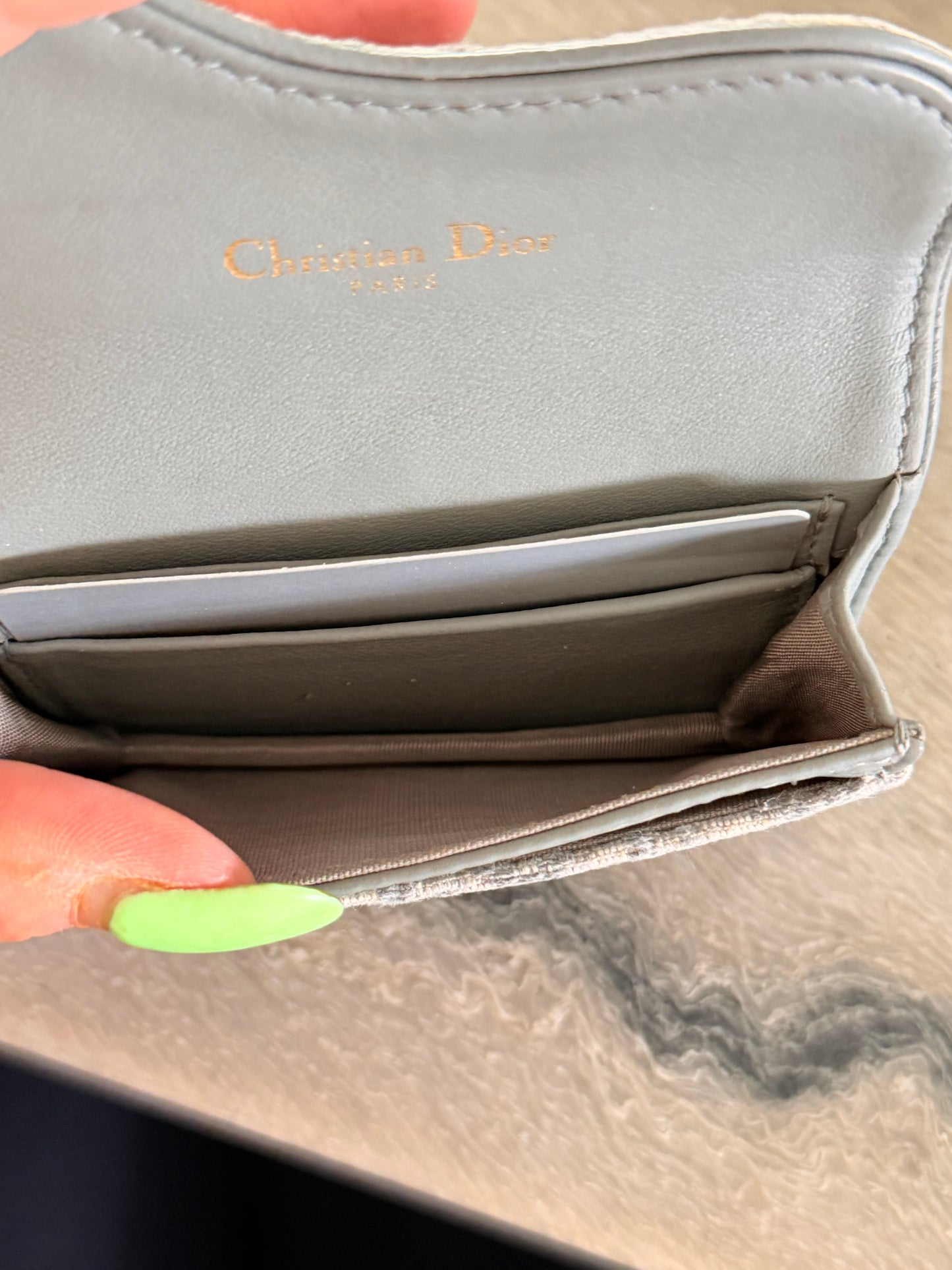 Christian Dior Oblique Canvas Saddle Card Holder Wallet