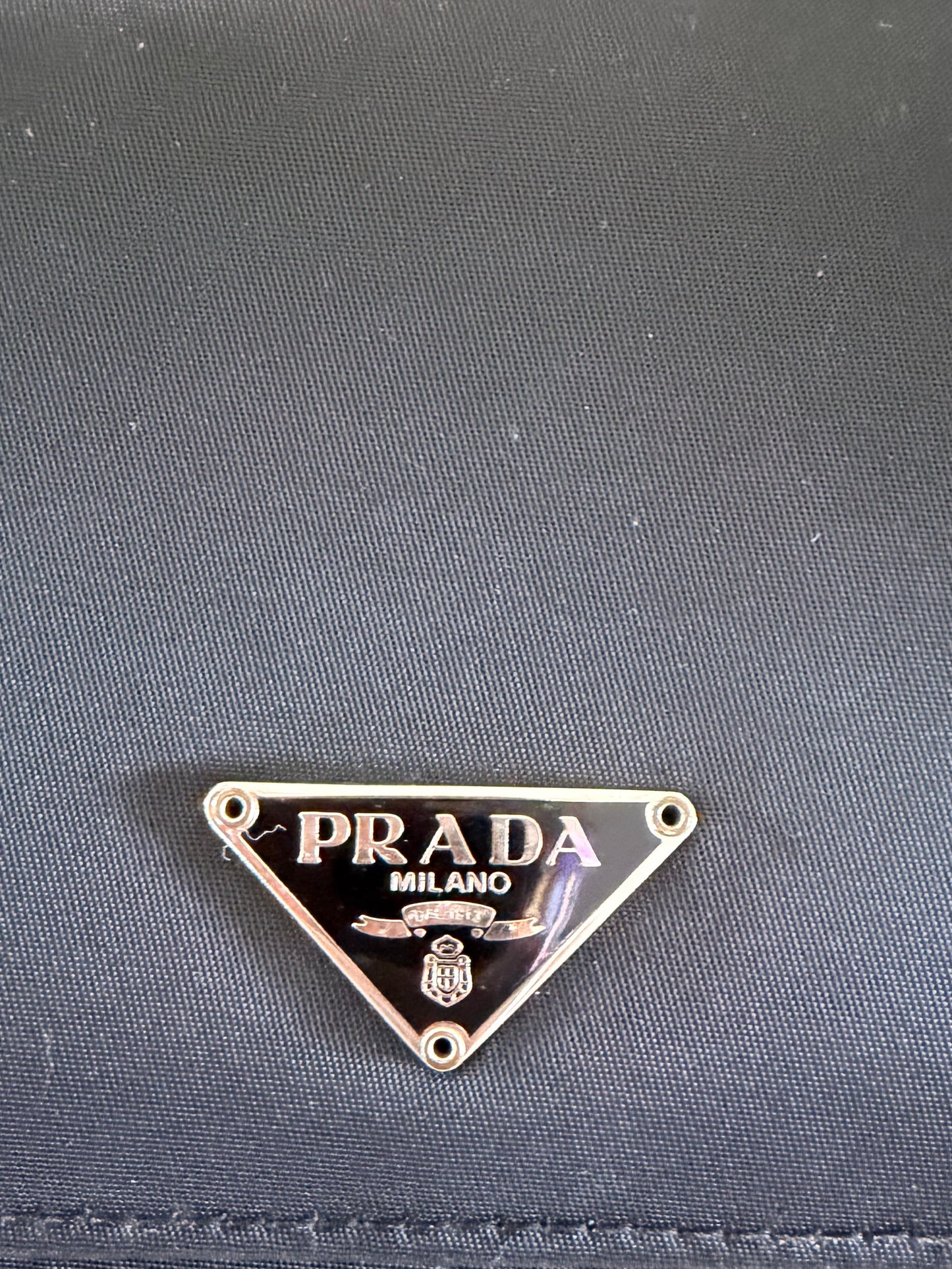 Prada Black Nylon Flap Wallet
