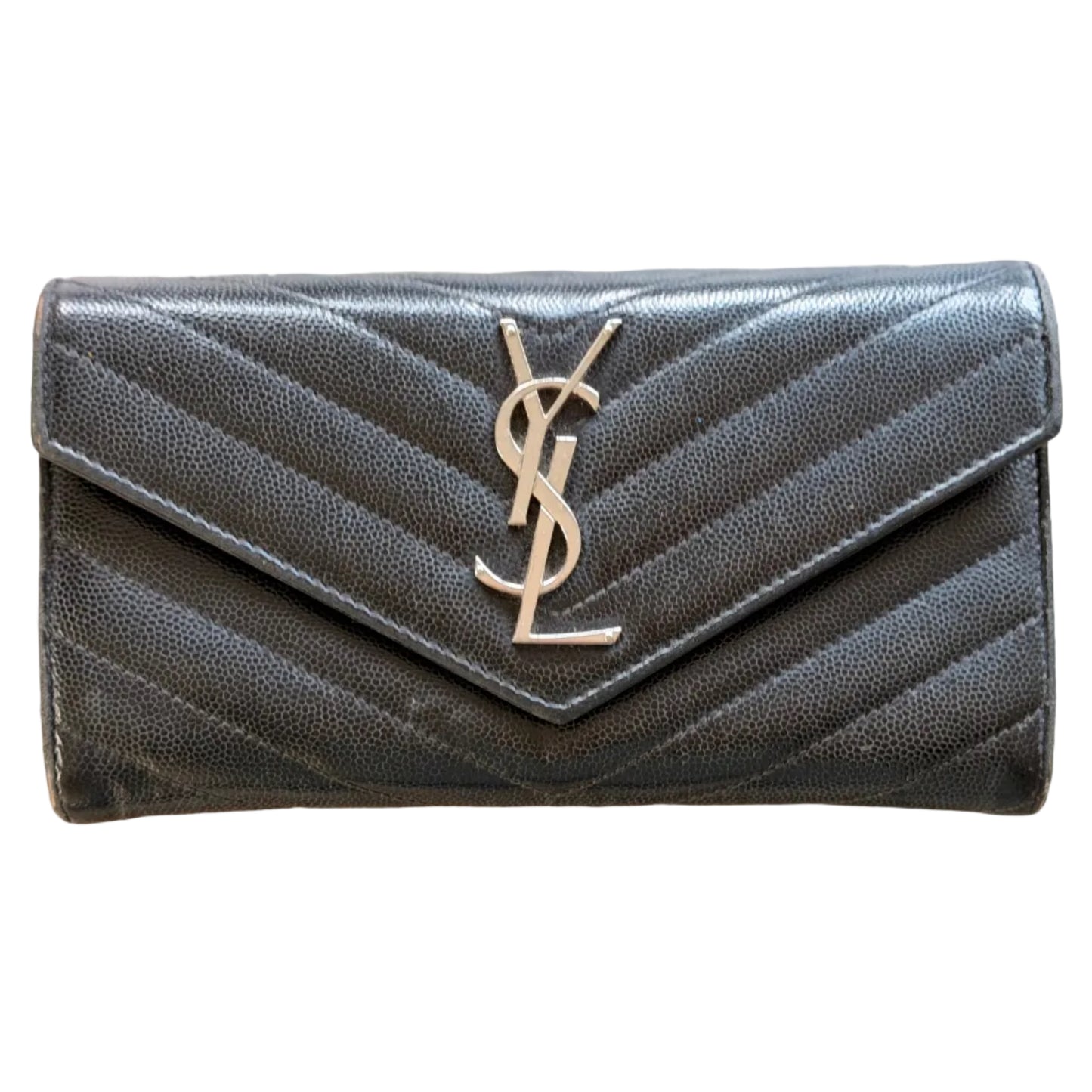 Saint Laurent  Monogram Matelassé Leather Flap Wallet