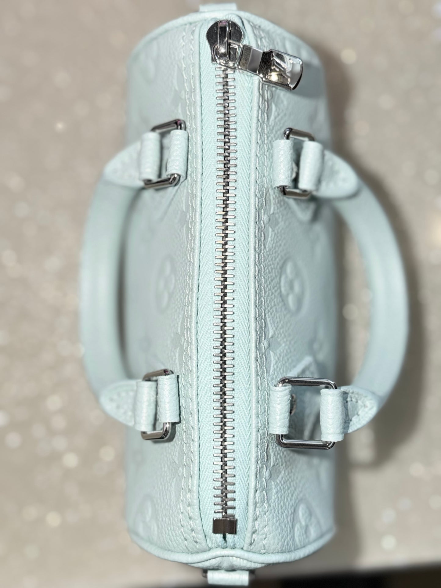 Louis Vuitton Empreinte Monogram Nano Speedy Pearly Lagoon Turquoise