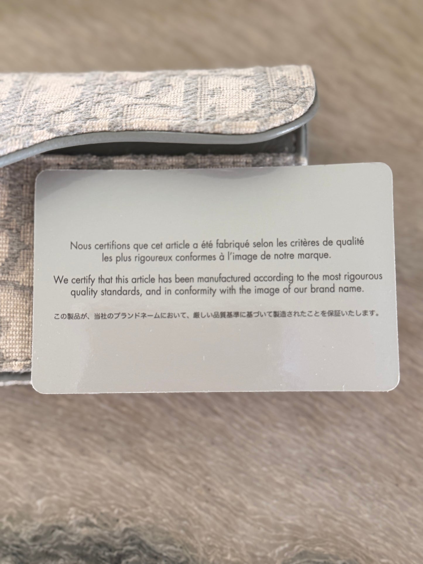 Christian Dior Oblique Canvas Saddle Card Holder Wallet