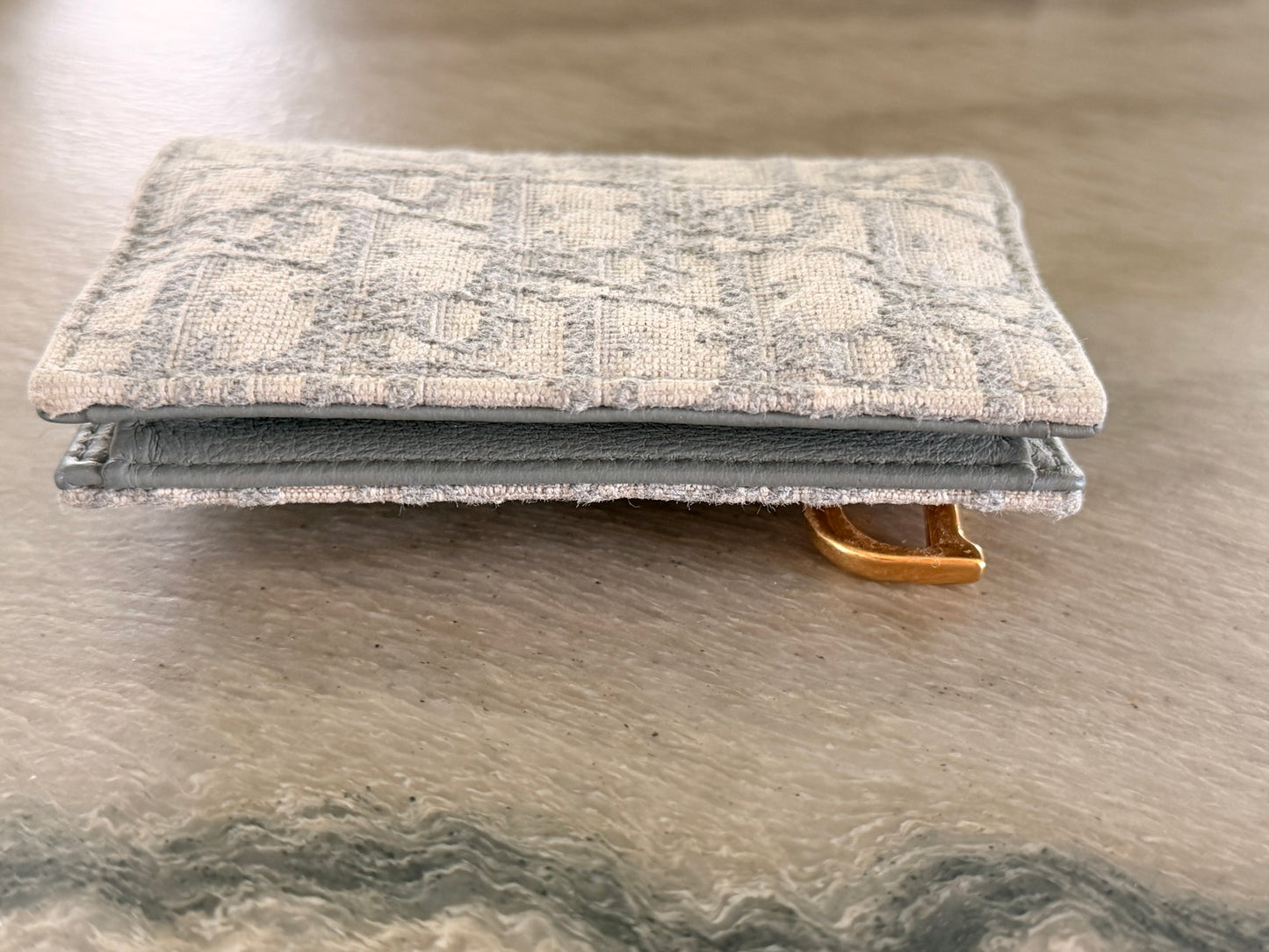 Christian Dior Oblique Canvas Saddle Card Holder Wallet