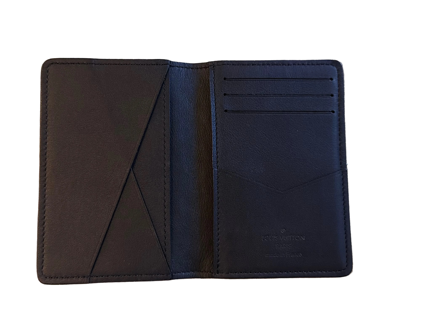 Louis Vuitton Black Monogram Shadow Leather Card Holder Wallet