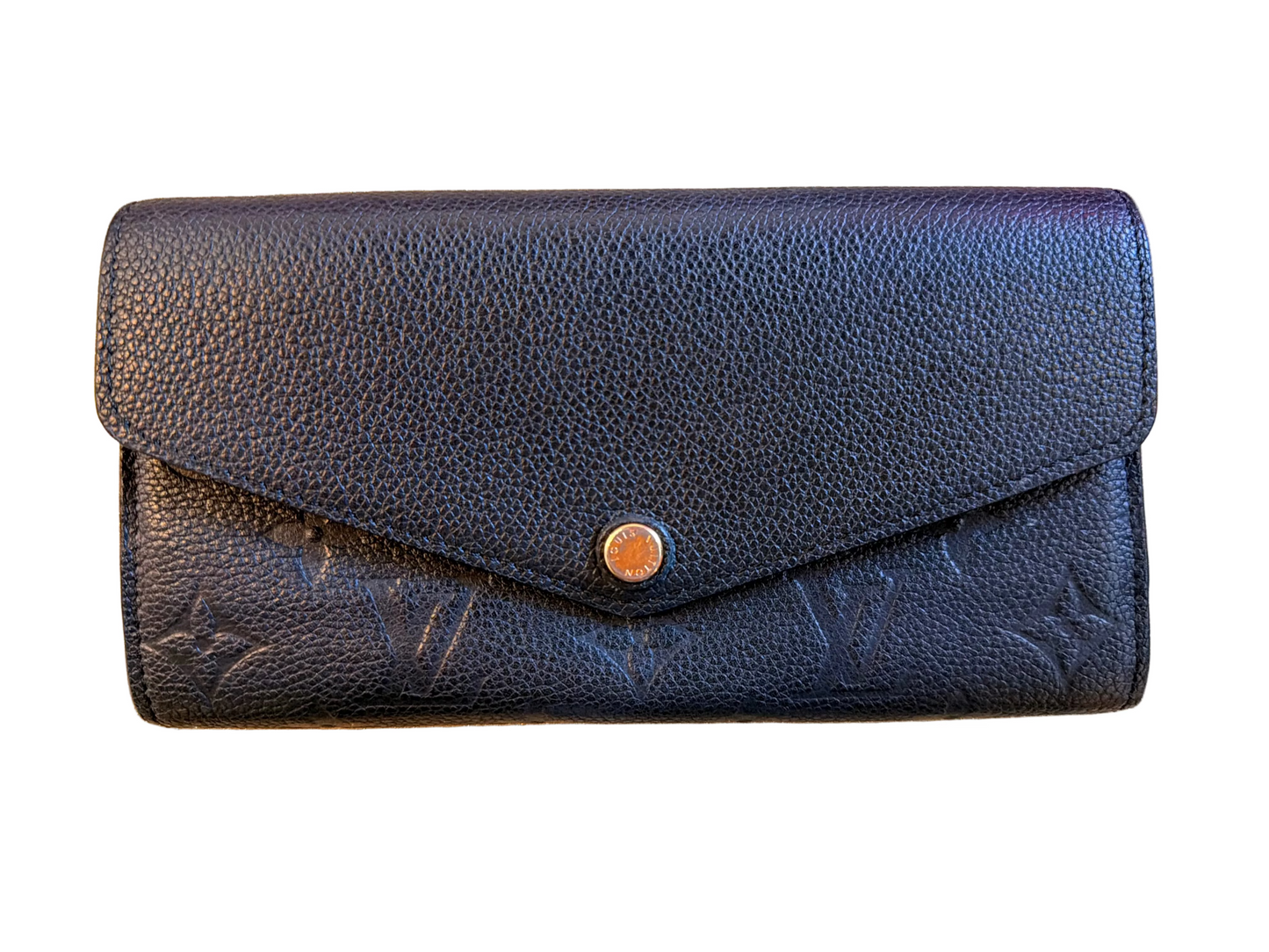 Louis Vuitton Black Empreinte Leather Sarah Wallet