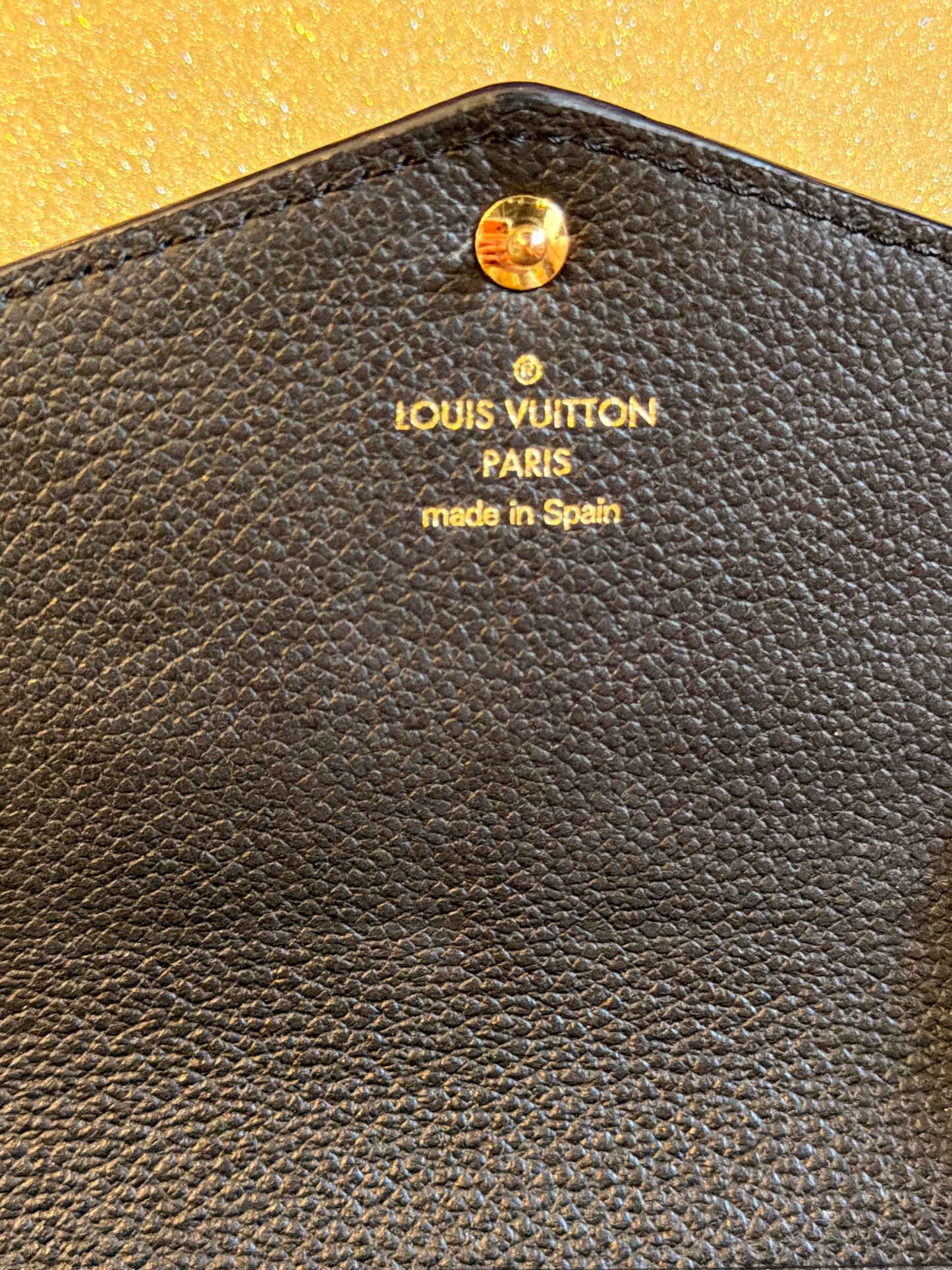 Louis Vuitton Black Empreinte Leather Sarah Wallet