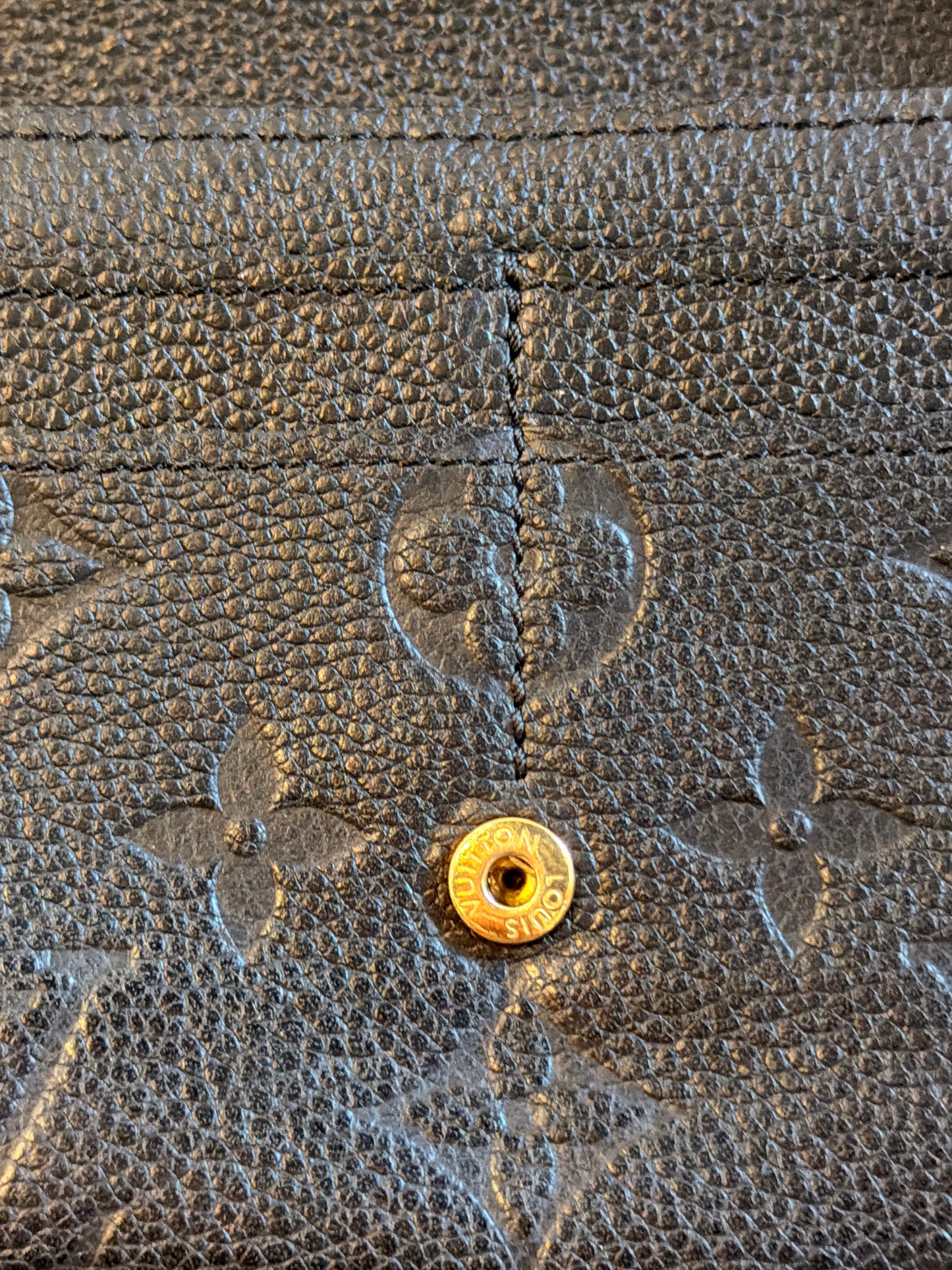 Louis Vuitton Black Empreinte Leather Sarah Wallet