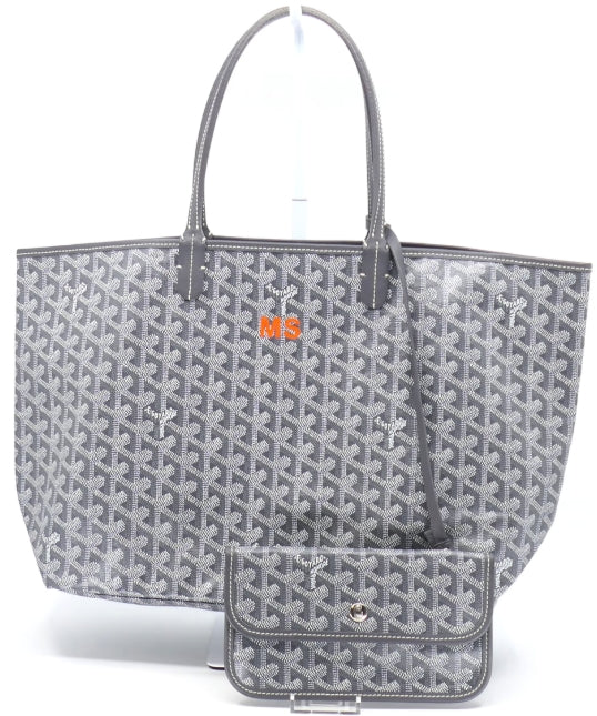 Goyard St Louis PM Gray Tote with Monogram
