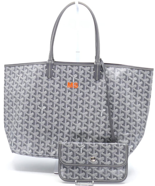 Goyard St Louis PM Gray Tote with Monogram
