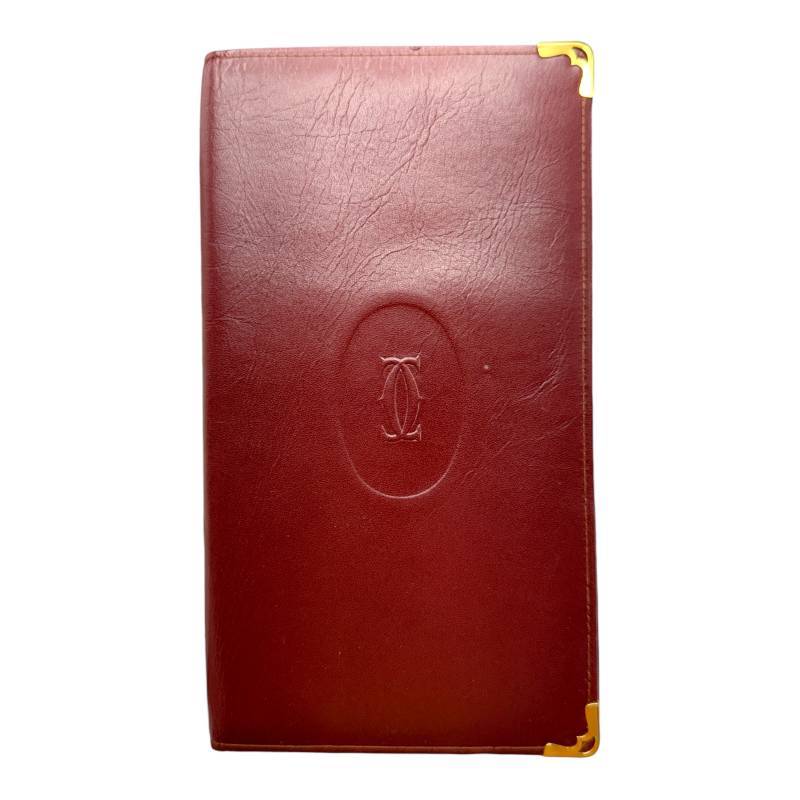 Cartier Burgundy Must de Cartier Leather Long Wallet