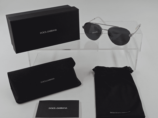 🖤 Dolce & Gabbana Aviator Sunglasses – DG2283-B (Full Set)