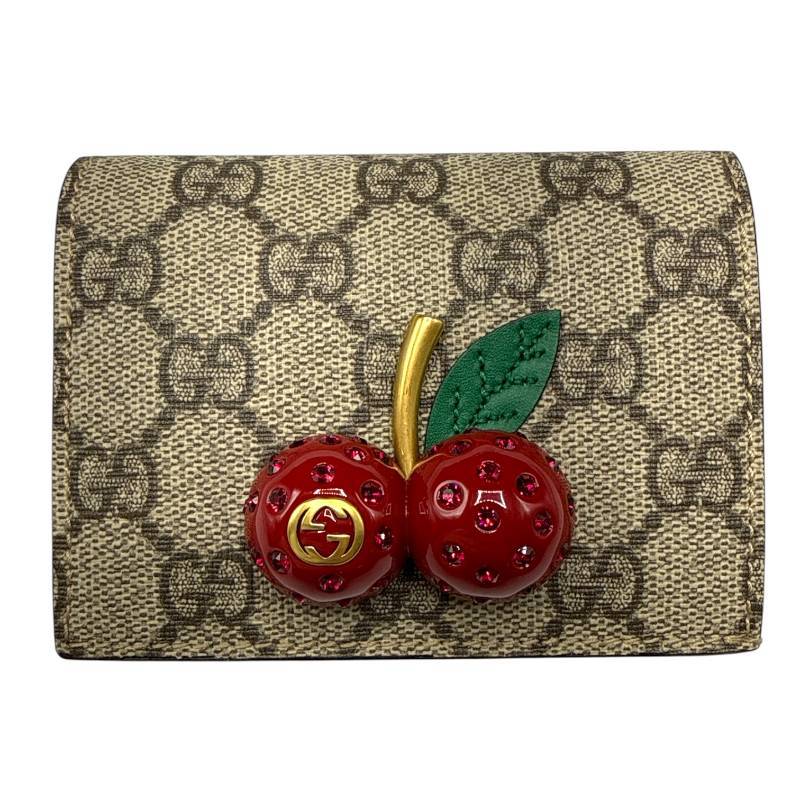 Gucci GG Supreme Cherry Continental Wallet