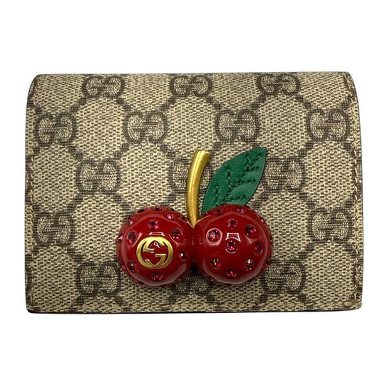 Gucci GG Supreme Cherry Continental Wallet
