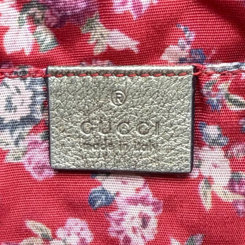 Gucci Green x Red x Gold Laminated Trapuntata Leather Braided Crossbody Bag