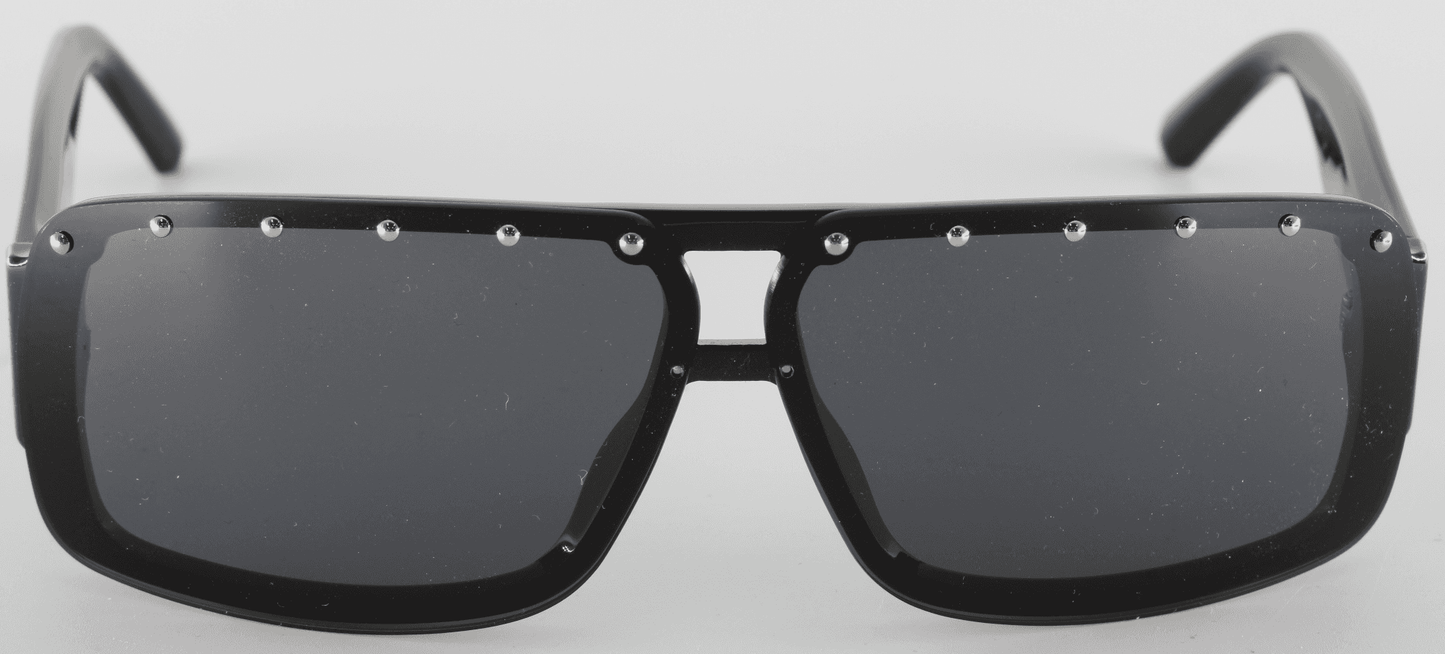 Jimmy Choo Morris/S Black Shield Sunglasses – Studded Frame