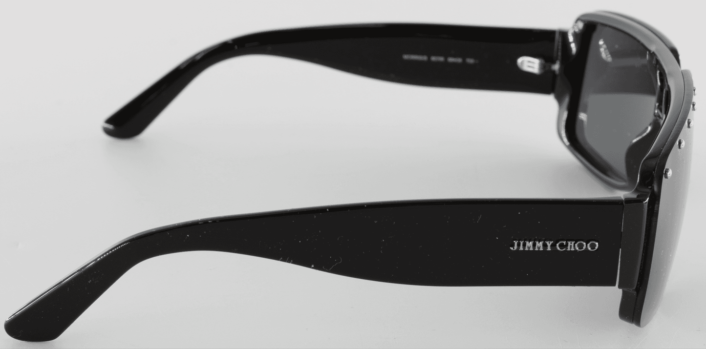 Jimmy Choo Morris/S Black Shield Sunglasses – Studded Frame