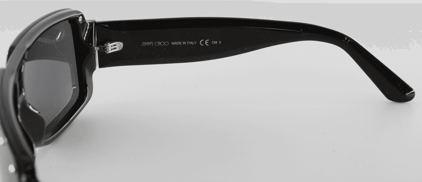 Jimmy Choo Morris/S Black Shield Sunglasses – Studded Frame