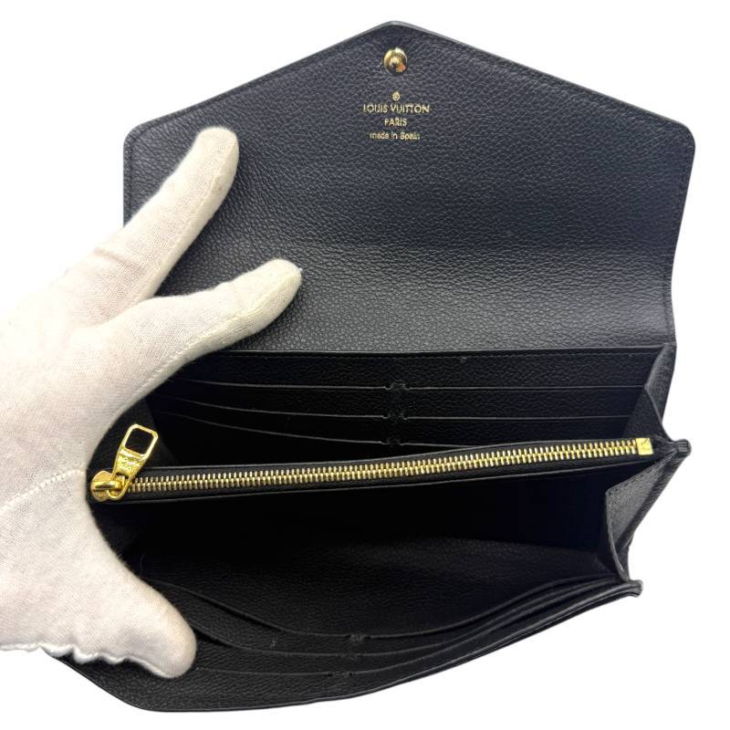 Louis Vuitton Black Empreinte Leather Sarah Wallet