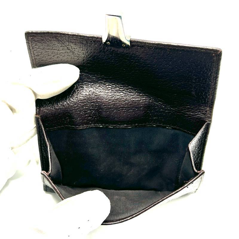 Prada Black Leather Compact Wallet + Box