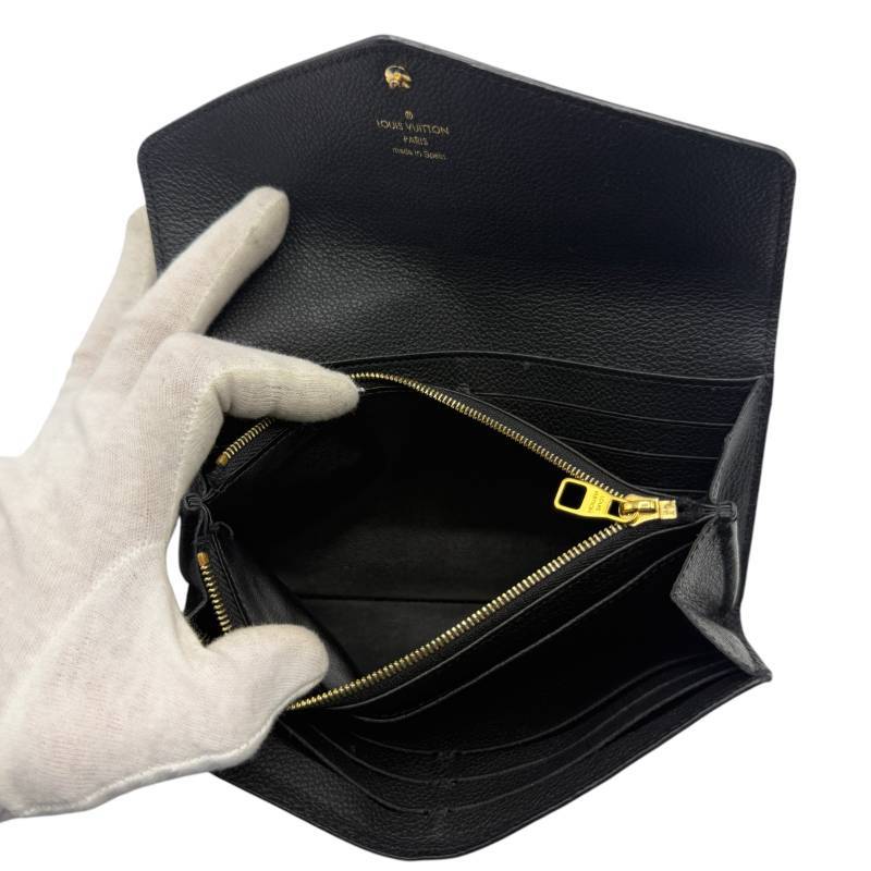 Louis Vuitton Black Empreinte Leather Sarah Wallet