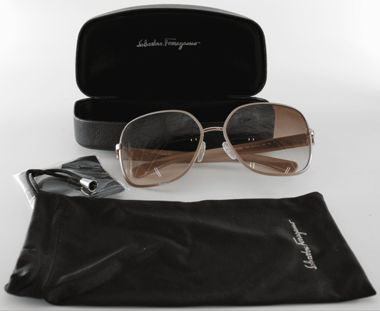 Salvatore Ferragamo Gradient Square Sunglasses – SF150S (Full Set)