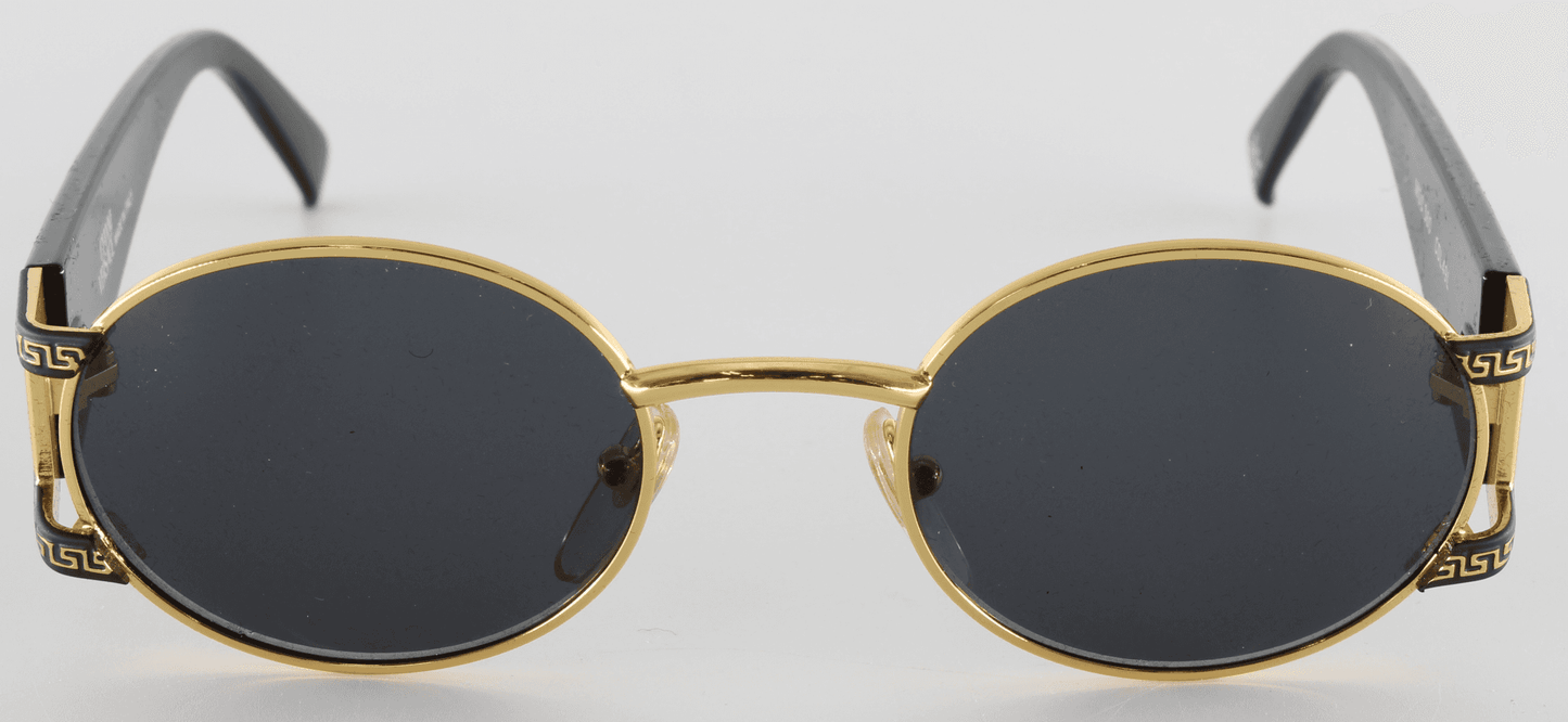 Vintage Versace Oval Medusa Sunglasses – Gold & Black
