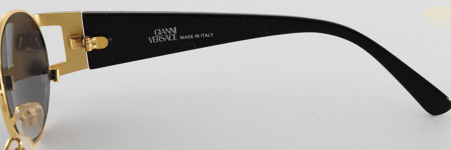 Vintage Versace Oval Medusa Sunglasses – Gold & Black